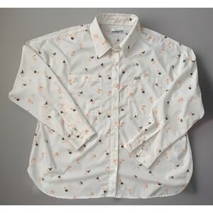 Columbia Silver Ridge Long Sleeve Button Shirt Omni Shade Logo Lizard 2XLT JBHS